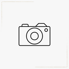 photo camera line icon
