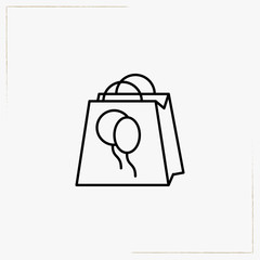 gift bag line icon