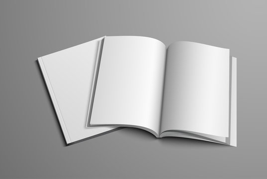 A realistic layout of the brochure for the presentation of the page turn and cover.