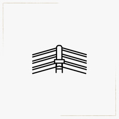 boxing ring line icon