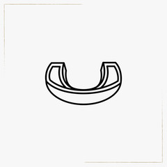 Obraz na płótnie Canvas mouth guard line icon