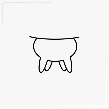 recommend clip art: udder line icon