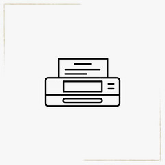 printer line icon