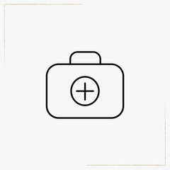 first aid kit line icon