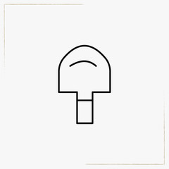 shovel line icon