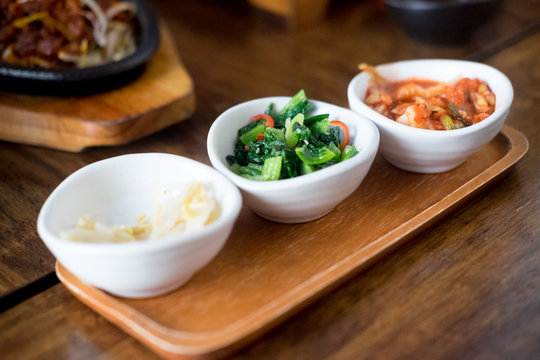 Korean tradition side dishes cuisine set