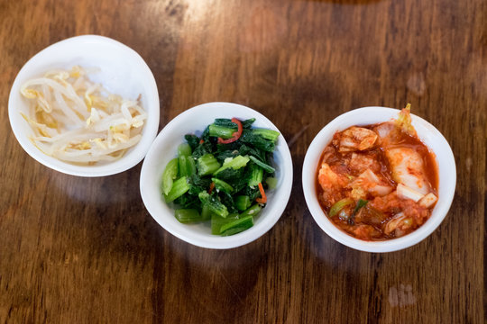 Korean tradition side dishes cuisine set