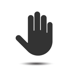 Simple Hand Icon, Vector Illustration.