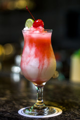 Frozen lemonade grenadine melting