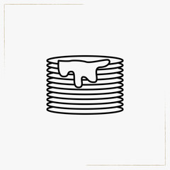 pancakes line icon