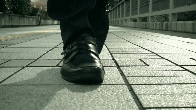 歩く足元　スーパースロー　8倍速　カラーグレーディング