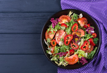 Vegetable salad with spice