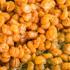 Tangerine fruit spicy salad.