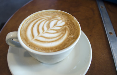 Close up of Latte Coffee