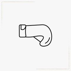 Fototapeta premium box glove line icon