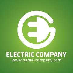 logo électricien artisan bleu électricité verte