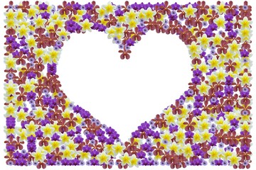 Frame of flowers. Romantic concept.