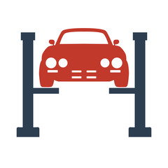 Car service icon on white background.