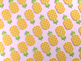 Colorful pineapple food background