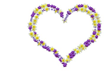 Frame of flowers. Romantic concept.