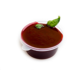 sauce for shrimps and crayfish raspberries and basil