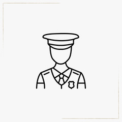 policeman line icon