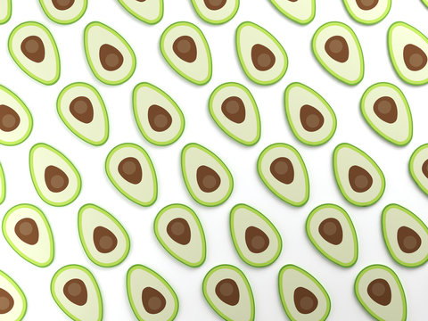 Colorful avocado food background