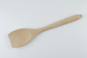 Wooden spoon isolated.