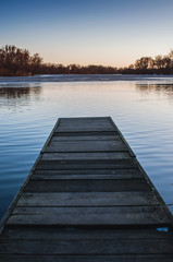 Naklejka premium Lake at Sunset