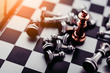 chess board game concept of business ideas and competition and stratagy plan success meaning