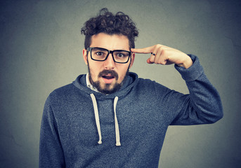 Man in misunderstanding overreacting