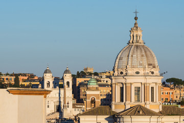 Fototapeta premium Spanish steps in Rome Cityscape
