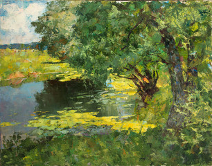 Oil painting, handmade