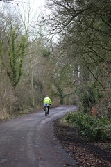 Cyclist in park