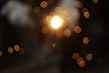 orange bokeh, orange bokeh from light arc welding