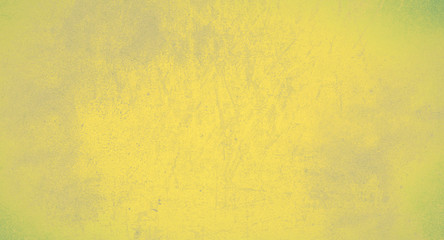 Yellow bright abstract background texture with scratches and spray paint