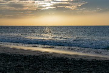 Sunset over the Atlantic Ocean from Boa Vista, Cape Verde, Africa