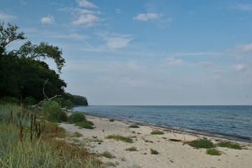 Sandy, empty Baltic beach 