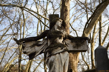 Fototapeta na wymiar Beautiful State in Keperesi Cemetery Budapest Hungary