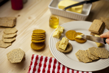 Biscuits, tea and honey for all breakfast, lunch and dinner