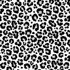 Print texture repeating seamless pattern snow leopard jaguar white leopard