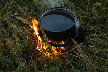 Outdoor fire cooking