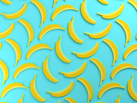 Colorful banana food background