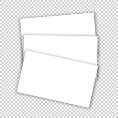 Blank business card with shadow mockup cover template.