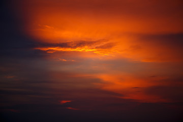 Red Sky Sunset. bright sunset in the sky, the sky the color of fire. natural phenomenon