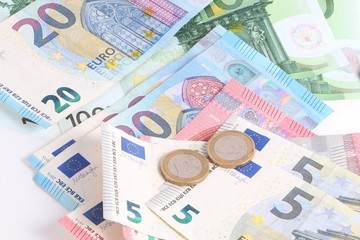 verschiedene Euros im Studio