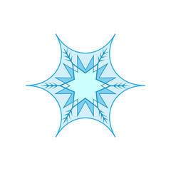 Snowflake blue sign