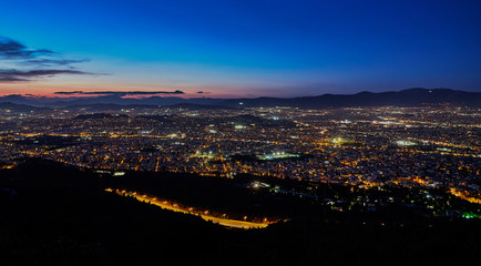 Athens Greece after the sunset