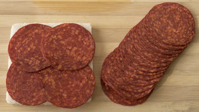 Chorizo preparado para el pan.