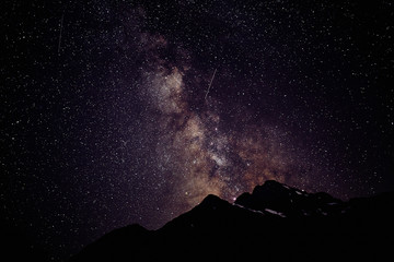 Milky Way Over A Mountain